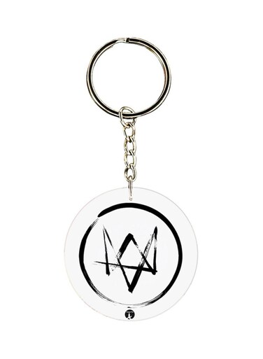 Watch Dogs Logo Keychain White/Black