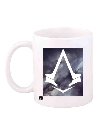 Assassin's Logo Printed Coffee Mug White/Grey