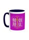 Rock And Roll Printed Coffee Mug Blue/White 11ounce