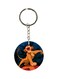 Disney Character Printed Keychain Silver/Blue/Brown