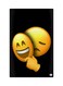 Printed Fridge Magnet Black/Yellow 8.5x0.4x5.5cm