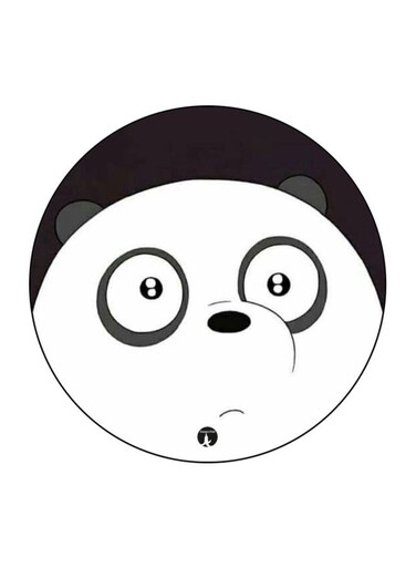 A Panda Printed Fridge Magnet White/Black