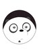A Panda Printed Fridge Magnet White/Black