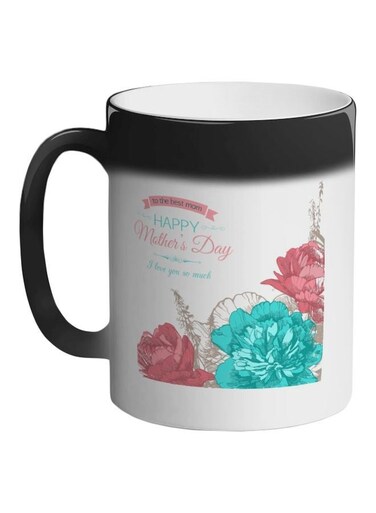 Happy Mother's Day Printed Colour Changing Coffee Mug Black 325ml