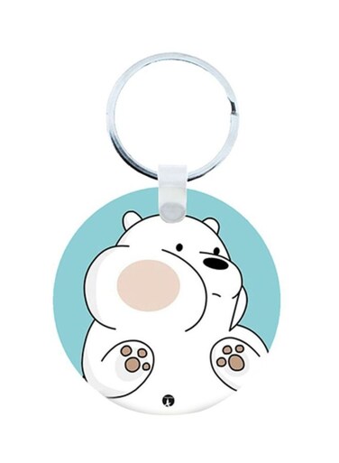 We Bare Bear Wooden Keychain