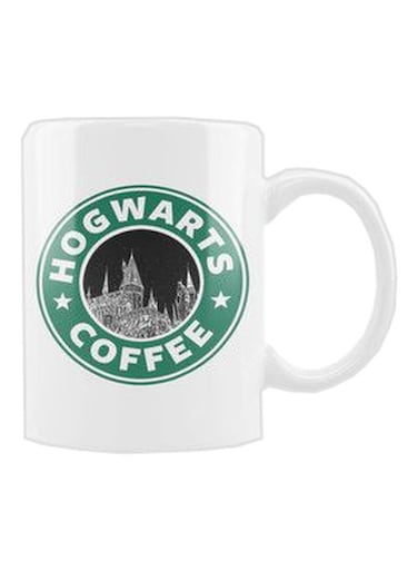 Hogwarts Printed Coffee Mug White/Green/Black