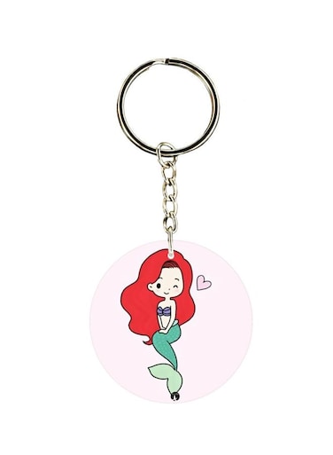 Mermaid Printed Single Sided Keychain