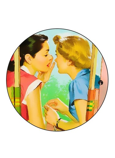 Vintage Art Printed Fridge Magnet Multicolour