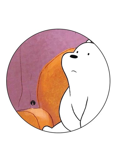 We Bare Bears Printed Fridge Magnet Round Multicolour