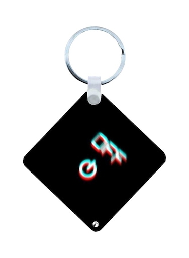 English Phrases Printed Wooden Keychain