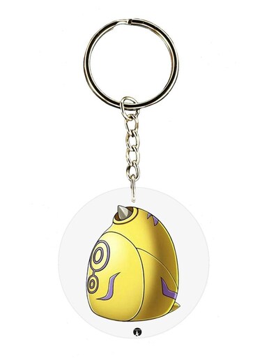 Anime Digimon Double Side Printed Keychain