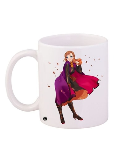 Anna Printed Coffee Mug White/Pink/Purple 11ounce