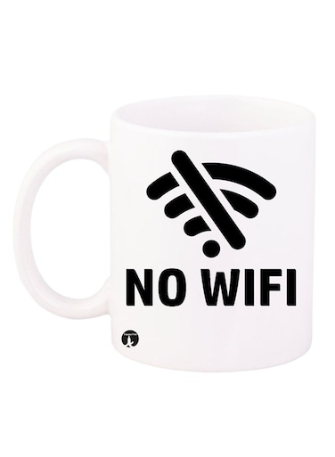 Printed Coffee Mug White/Black