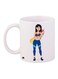 Girl Printed Coffee Mug White/Blue/Beige 11ounce