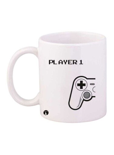 Game Controller Printed Coffee Mug White/Black