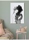 Hug Themed Wall Painting White/Black 40x60cm