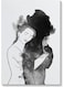Hug Themed Wall Painting White/Black 40x60cm