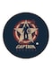 Captain America Printed Fridge Magnet Blue/Red/Beige 5.5cm