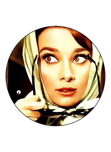 Girl Printed Fridge Magnet Beige/Green/Brown 5.5cm