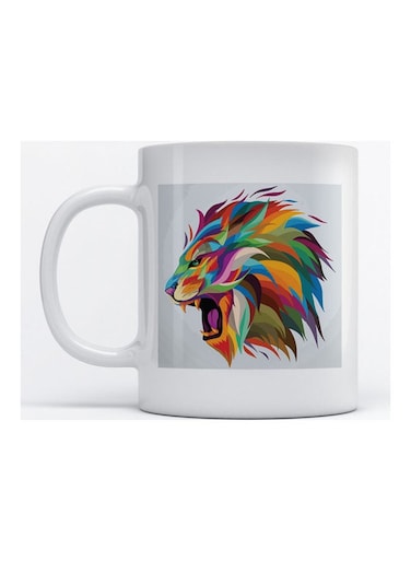 Mug Lion for Coffee and Tea White