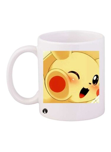 Pok&eacute;mon Printed Mug White/Yellow/Red Standard Size