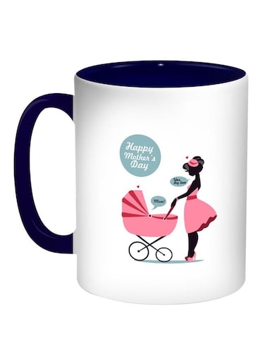 Happy Mother's Day Printed Coffee Mug White/Black/Pink