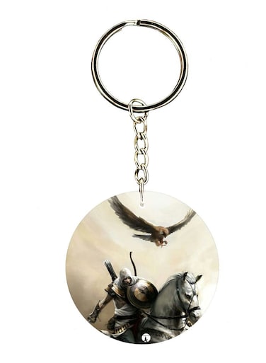 Keychain Of The Video Game Assasin's Creed ( 2 Sides)