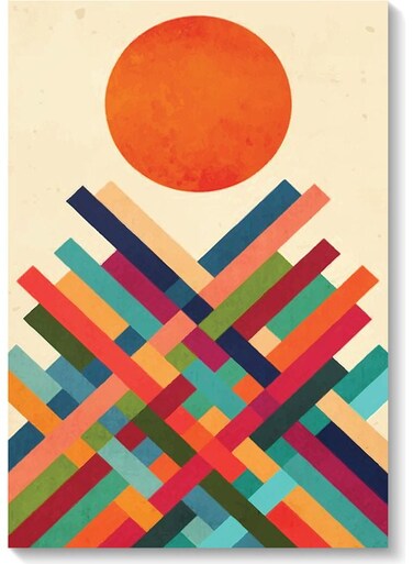 Abstract Themed Wall Painting Multicolour 40x60cm