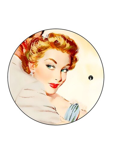 The Girl Printed Fridge Magnet Multicolour 5.5 x 5.5cm
