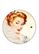 The Girl Printed Fridge Magnet Multicolour 5.5 x 5.5cm