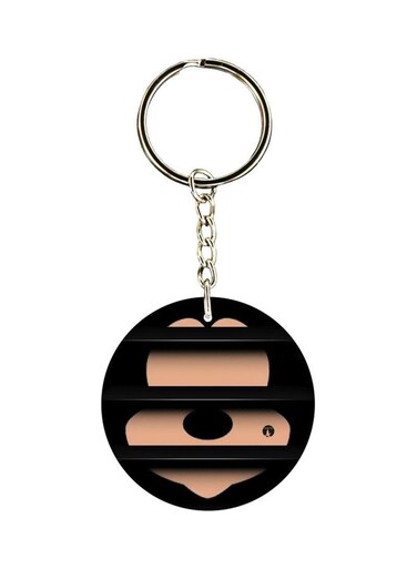 Cartoon Printed Double Sided Keychain