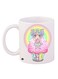 Cartoon Girl Printed Coffee Mug White/Pink/Purple