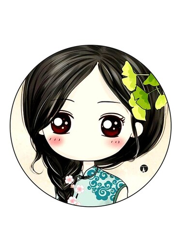 Girl Printed Fridge Magnet Multicolour