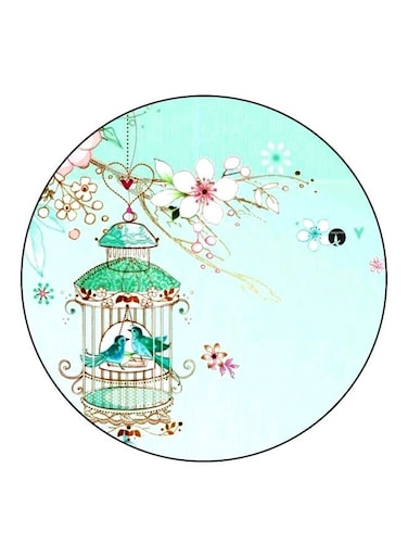Floral Themed Fridge Magnet Green/White/Pink 5.5cm