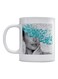 Typography Printed Mug White/Blue/Grey
