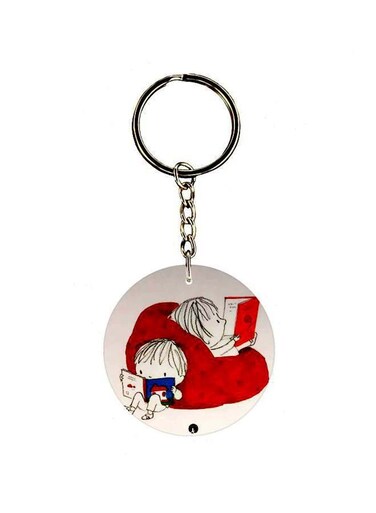 Cartoon Themed Single Sided Keychain