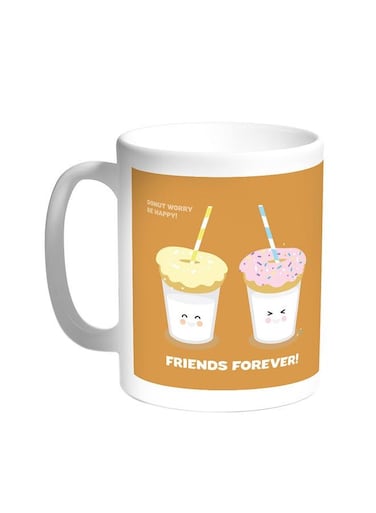 Friends Forever Printed Coffee Mug White 11ounce