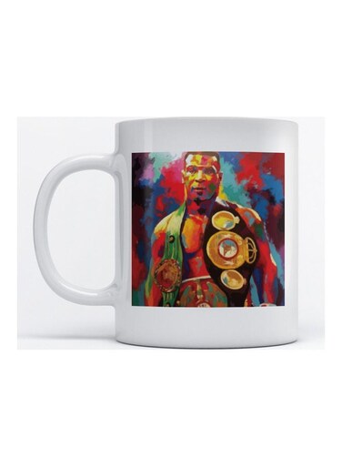 Mug Mike Tyson Boxer for Coffee and Tea White