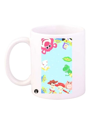 Toy Story 3 Printed Mug White/Pink/Green Standard Size