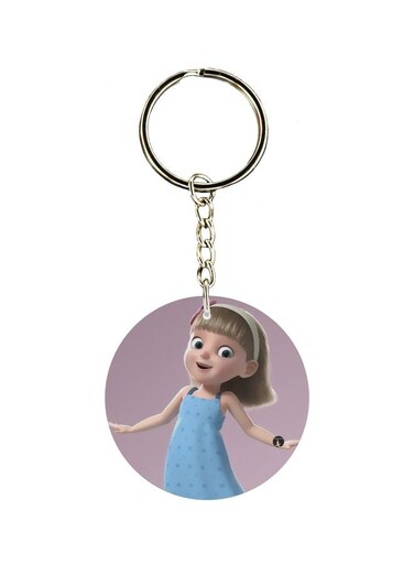 Girl Printed Double Sided Keychain