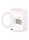 Sleepy Cat Printed Coffee Mug White/Blue/Grey