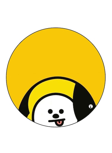 Dog Printed Fridge Magnet Round Multicolour