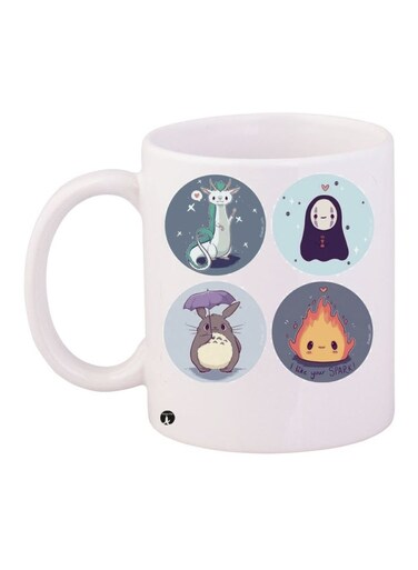 Printed Coffee Mug White/Blue/Grey