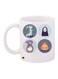 Printed Coffee Mug White/Blue/Grey