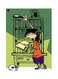 Boy With Book Shelf Theme Printed Plate Green/Black/Orange 20x15cm