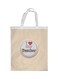 I Love My Teacher Printed Shopping Bag Beige/White