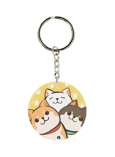 Double Sided Cartoon Printed Keychain