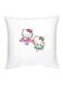 Hello Kitty Printed Decorative Cushion White/Pink/Blue 16x16inch