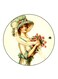 Vintage Art Printed Fridge Magnet Multicolour