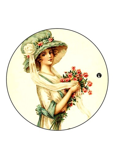 Vintage Art Printed Fridge Magnet Multicolour